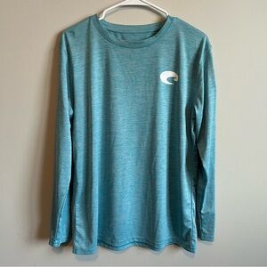 Costa Ocean Blue Graphic Sun Shirt, Size Medium